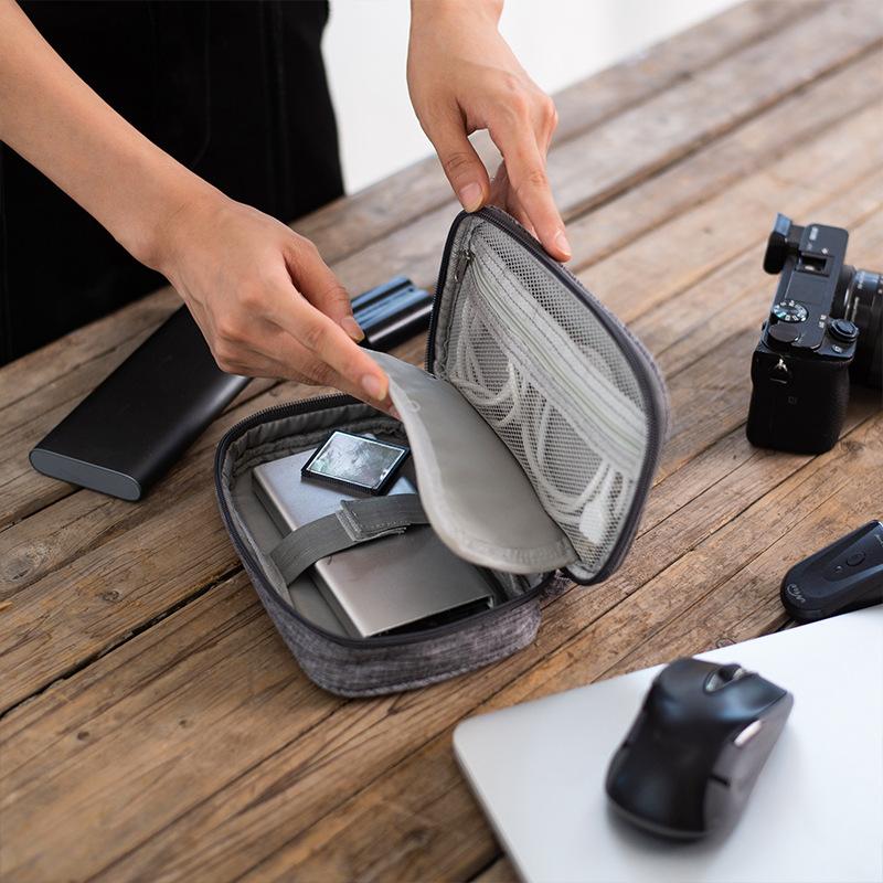 Portable Cable Digital Storage Bags Organizer USB Gadgets Wires Charger Power Battery Zipper Cosmetic Bag Case
