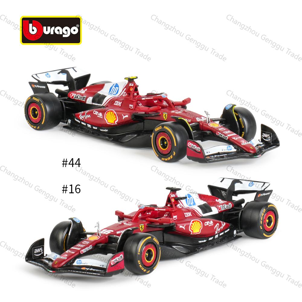 Bburago 1:43 2025 Ferrari SF25 #16 #55 F1 Racing Formula Car Static Simulation Diecast Alloy Model Car