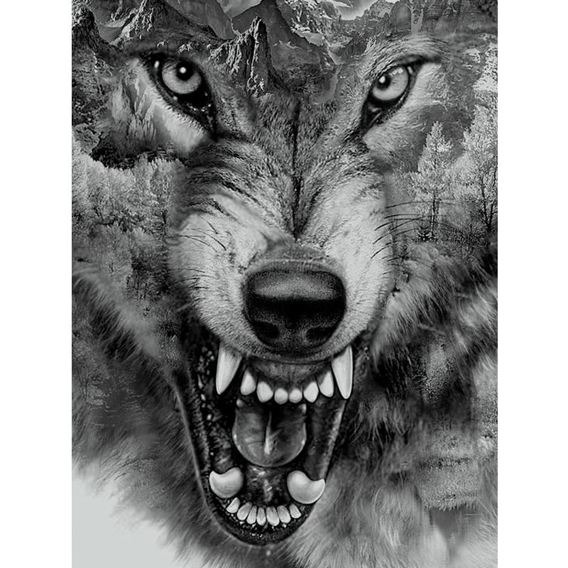 Wolf Icefield Wolf Fashion Diamants Набор для рисования 30x30CM Картина
