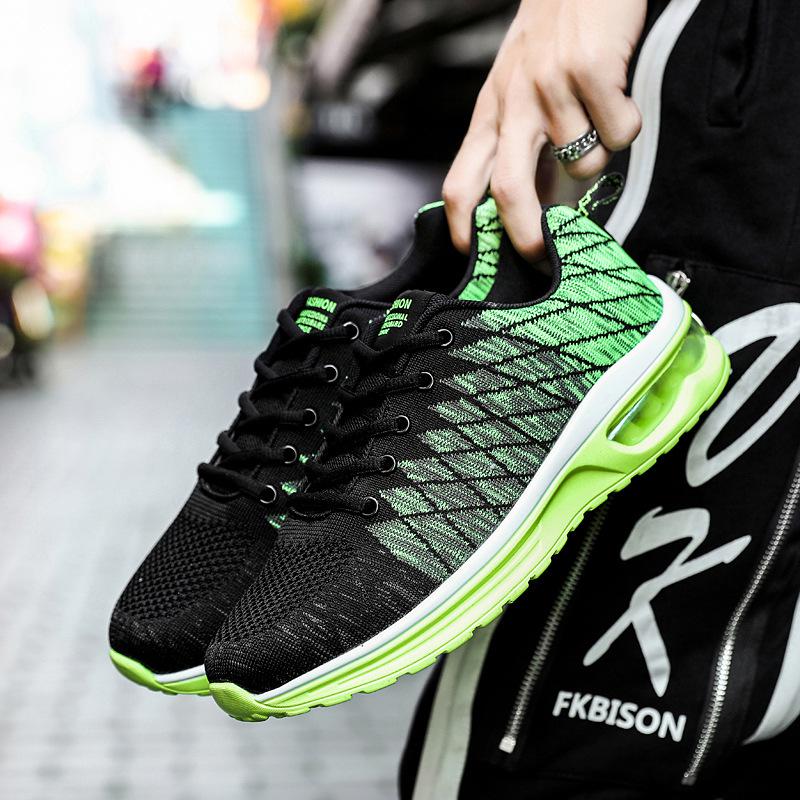 Fashion Air Cushion Running Shoes Ladies Mesh Breathable Walking Shoes for Women Red Sneakers Casual Lightweight Tennis Sports Shoes Man