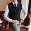 Men Vest V-Neck Sleeveless Knitted Cardigan DXL Big and Tall Sweater