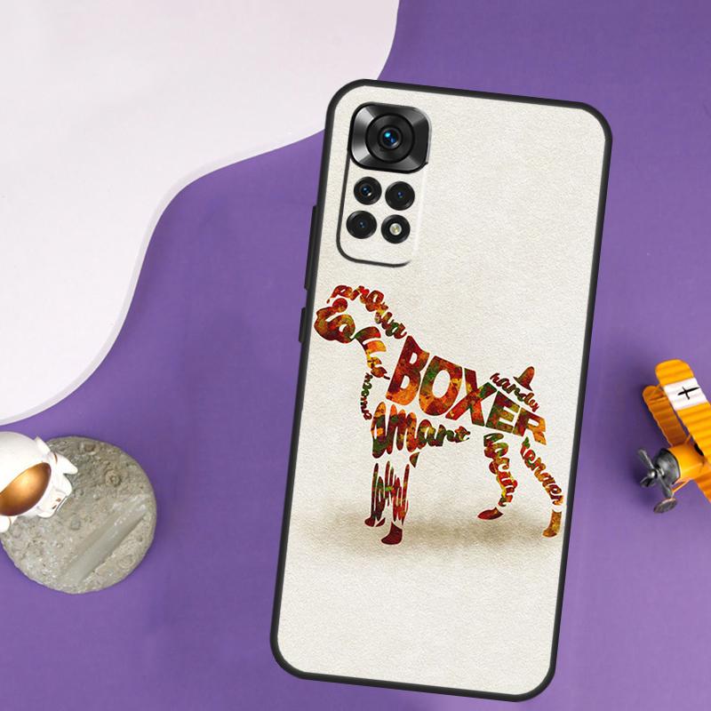 Чехол для щенка боксера для Xiaomi Redmi Note 14 13 Pro 12 9 10 11 Pro 10S 11S 12S Redmi 14C 13C 10C 12C