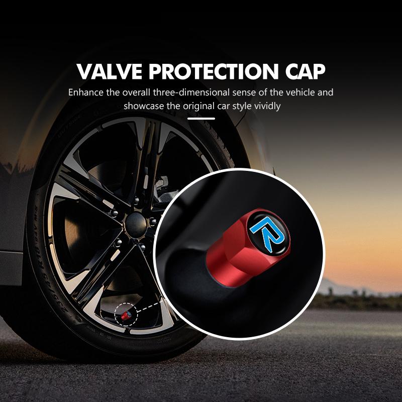 For Volvo 4Pcs Car Wheel Tire Valve Cap Protection Cover Auto Accessories XC90 XC60 C30 S60 C70 XC40 V40 XC70 V70 V60 S80 S90