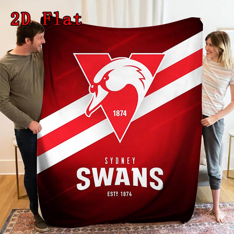 Sydney Swans 2D Flat Pattern Flannel Blanket High quality All Seasons Warmth and Comfort Perfect for Christmas Gifts.NMT0928348