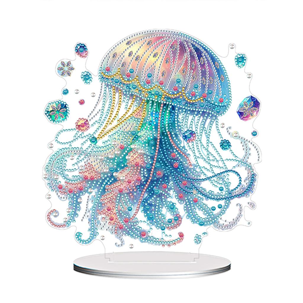 Acrylic 2D Flat Print Animal DIY Diamond Painting Desktop Ornaments Kit Acrylic 2D/Flat Animal DIY for Home Office Desktop Decor