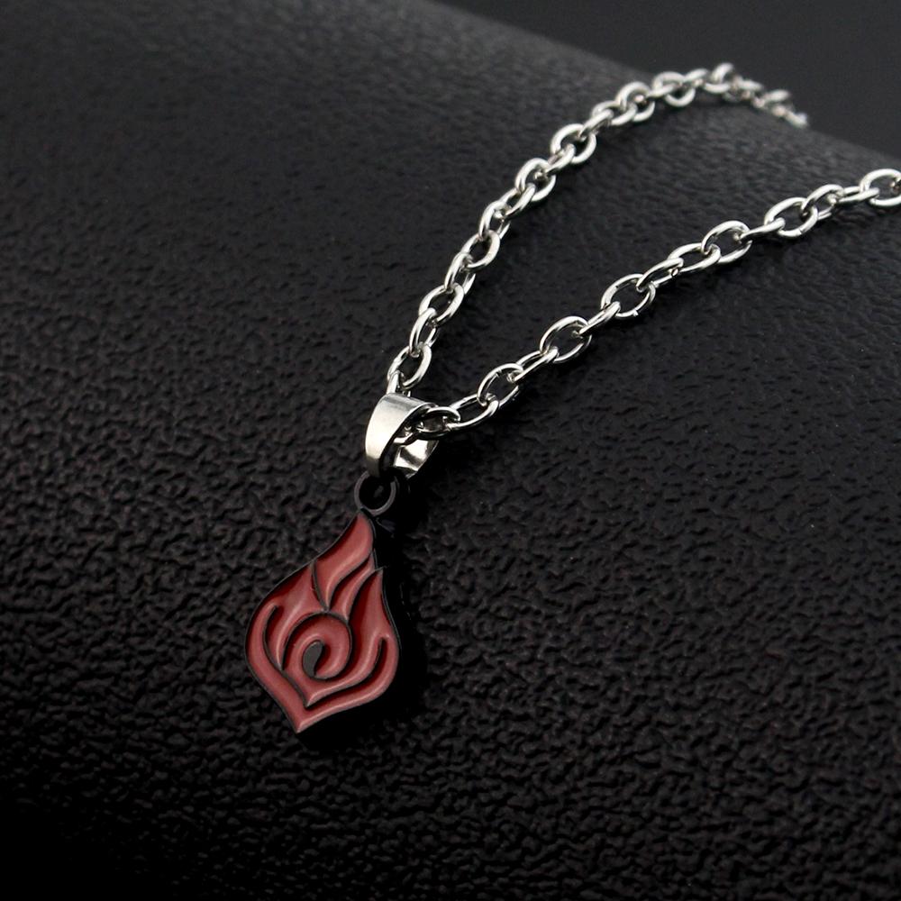 Genshin Impact кулон ожерелье подростковое милое аниме мультфильм призрак ожерелье из нержавеющей стали для мужчин женщин ювелирные аксессуары подарок