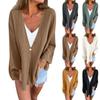 Women's Casual Loose Fashion Long Sleeve Solid Color Retro V-neck Pullover Shirt
