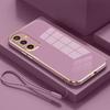 Чехол для Galaxy S25 Роскошный ремешок Ударопрочная задняя крышка Для Samsung A06 A05 A15 A16 A26 A35 A36 A56 A55 S24FE S23 S25Ultra Чехол