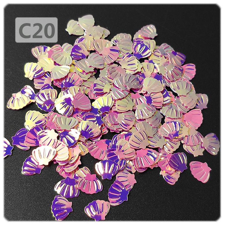 Yaleduo 8мм Мини Золотой Мерцающий Пайетки Ракушки - Макияж Глаз, Канцелярские Товары, DIY Ювелирные Изделия, Эпоксидный Глиттер