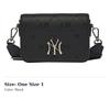 MLB New York Yankees Cow Leather Camera Bag, Crossbody Bag Regular Unisex Black 3ACRS041N-50BKS