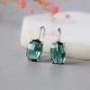 2022 Серьги-капли из серебра 925 пробы с зеленым кристаллом - Элегантный длинный дизайн для женщин