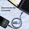 6A 120W Cable Super Fast Charge Cable USB A to Type C Nylon Data Cord With Led Digital Display Cable For Xiaomi 17 POCO Samsung