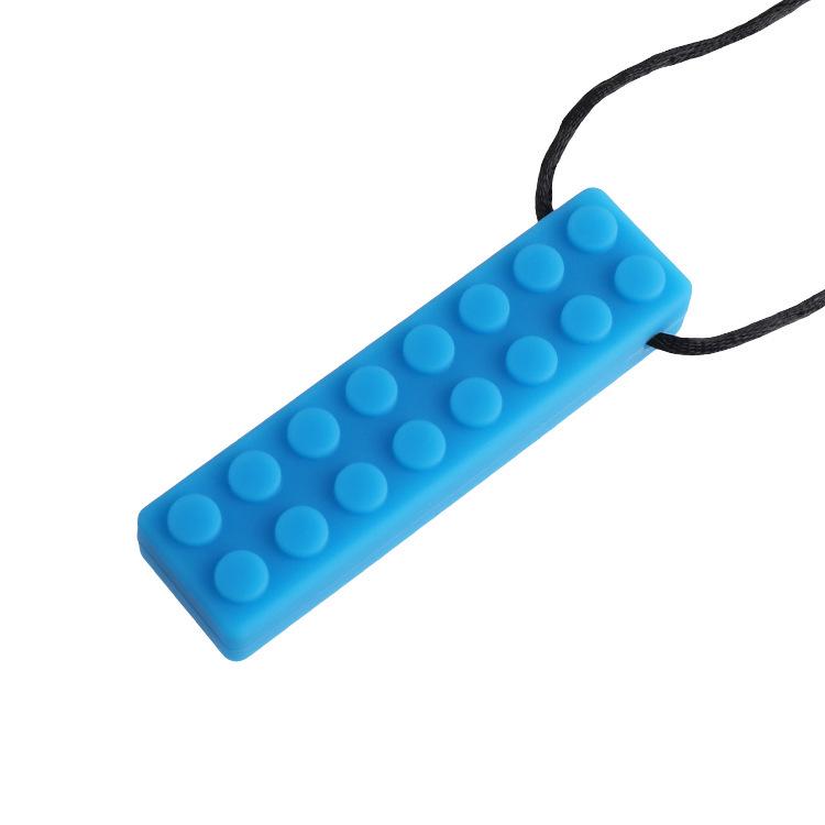 Детский силиконовый чай: Радужные строительные блоки и жевательный кулон