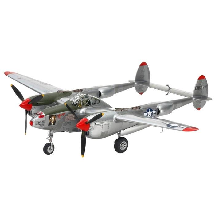 Tamiya 1/48 Masterpiece Series No.123 US Lockheed P-38J Lightning Plastic Model 61123, Pre-colored, 9.45 inches