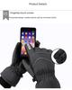 Men's Cold-Proof Thick Velvet Windproof Touchscreen Ski & Motorcycle Gloves for Winter Outdoor Activities