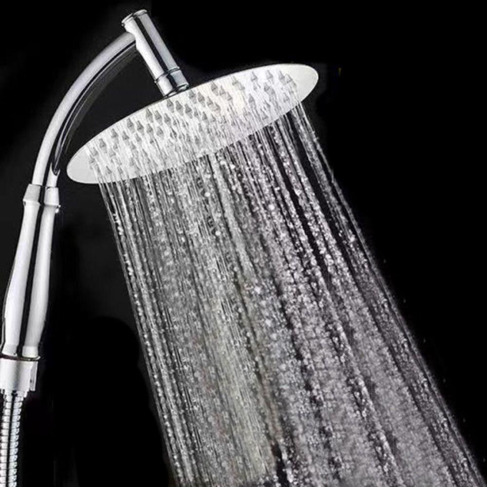 Large Rainfall Shower Head Square Curved Shower Extension Shower Head Extender  Outer Diameter 20mm
