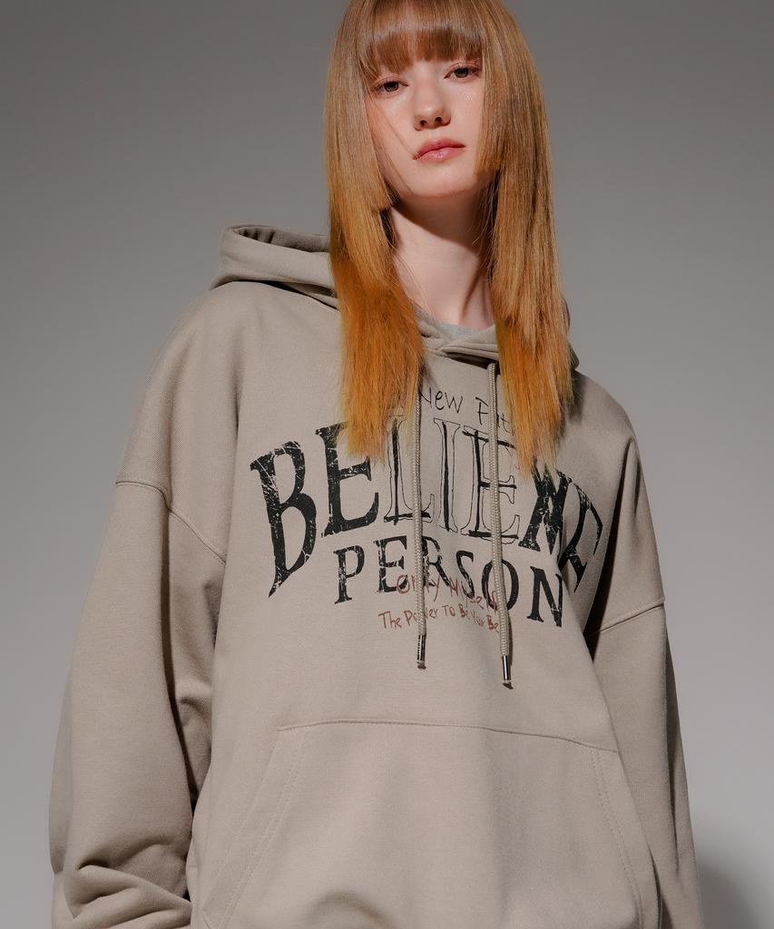 Худи Believe из плотного хлопка Мокка Kmhd6830