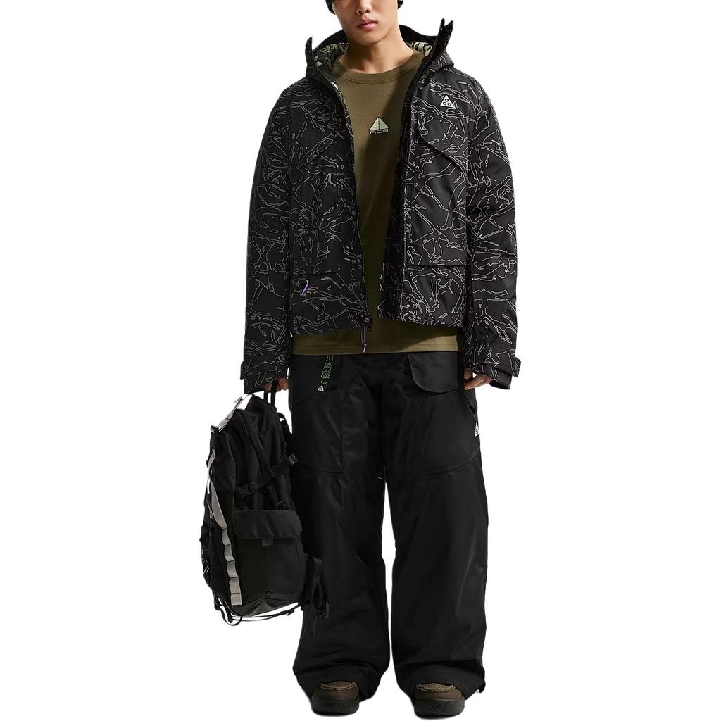 Nike ACG Puffer Jackets Men's Black/Mountain Peak White Hooded Moderate Other IF0925-010