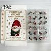 Festival Atmosphere Accessories Coastal Gnome Advent Calendar, 24Pcs Acrylic 2D Sea Glass Ornament Set Halloween Holiday Decoration with Hanging