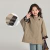 Spring Autumn Kids Girls Cotton Teens Windbreaker Coats Princess Oversize Coat Medium Long Outerwear Trench Clothes