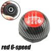 5/6 Speed Gear Shift Knob For Fiat 500 2012 2013 2014 2015 2016 2017 2018 Anniversary Chrome+Red 55344048