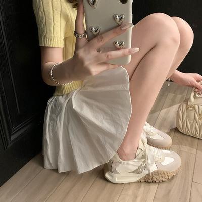 Женская обувь 2025 новая зимняя платформа кроссовки папины женские кожаные повседневные спортивные туфли кампус внешняя торговля