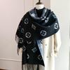 Luxury Women's Double-Sided Cashmere-Feel Scarf with Tassels – High-End, Versatile, Warm Shawl for Autumn and Winter