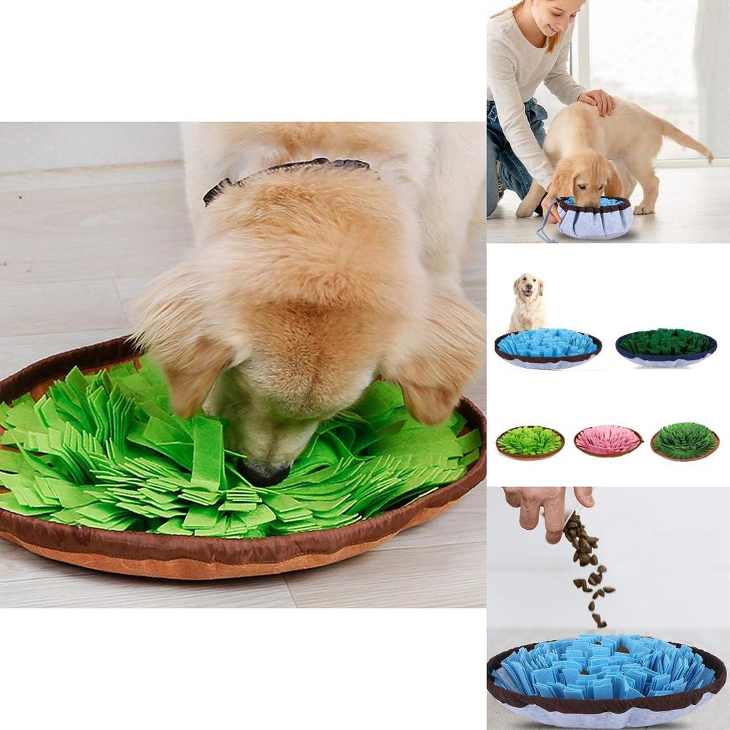 Коврик-нюхалка для кормления питомцев для собак, войлочный, против удушья, игрушка для раздачи корма, розовый