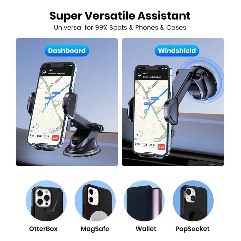 TOPK 360° Car Phone Holder Phone Holder Car Universal Dashboard Air Vent Automobile Cell Phone Mount For iPhone Smartphones