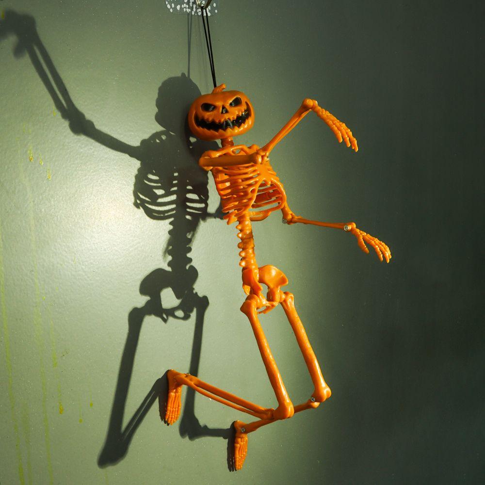 House Decoration Anatomical Toys Halloween Human Skeleton Body Figurine Bone Model Pumpkin Skull
