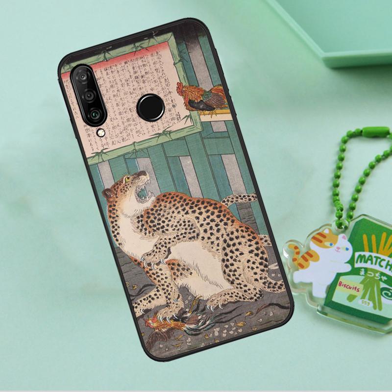 Японское искусство укиё-э Пантера Тигр Для Huawei Nova 10 9 SE 5T 12s 12i 11i Y91 Y90 Y60 Y70 Y72 Y61 P20 P40 P30 Lite P60 Pro Чехол