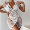Swimsuit Exterior Matching Sexy Hollow Beach Dress Bikini Knitted Blouse