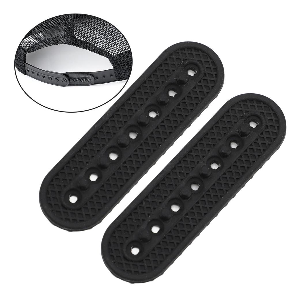 2pcs Hat Extender 7 Holes Easy Installation Flexible Silicone Snap Back Hat Extender Cap Half Size E