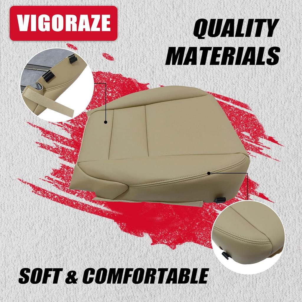 Нижняя сменная кожаная обивка сиденья со стороны водителя, бежевая, совместимая с Acura MDX 2007 2008 2009 2010 2011 2012