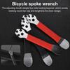 Bike Spoke Wrench Heavy Duty Non-slip Silicone Handle Cycling Road Mountain Bicycle Spoke Spanner Repair Maintenance Tool Bike Accessories