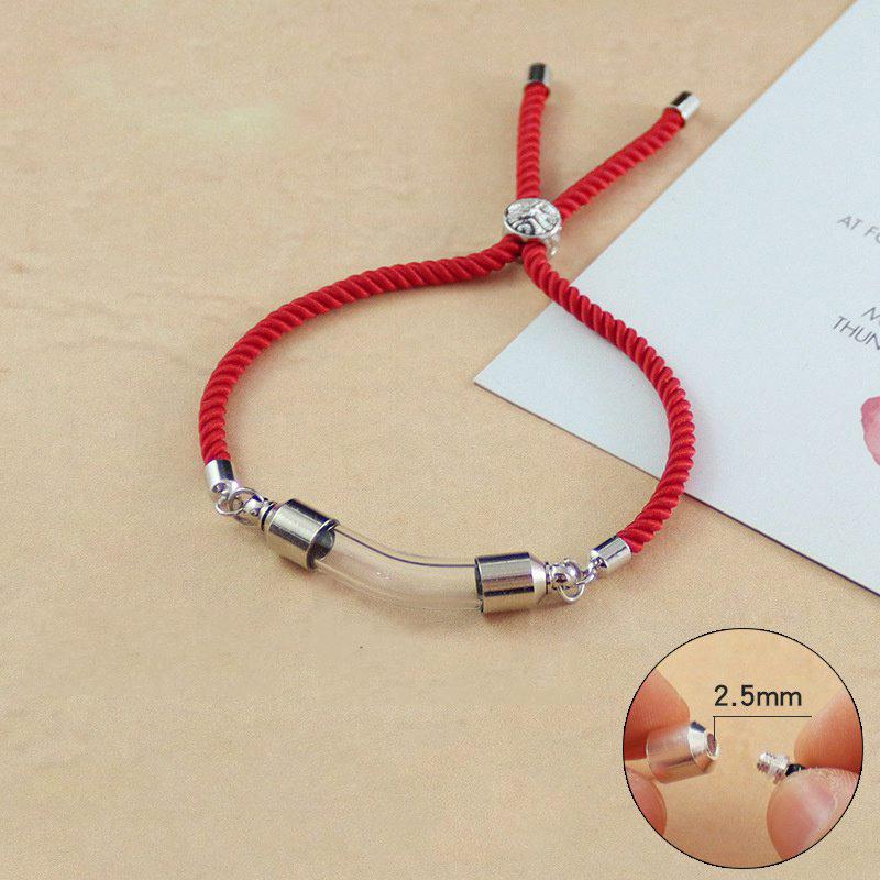 Glass Elbow Bracelet Glass Bend Bracelet Empty Bottle Bracelet Hand Woven Rope Handmade Open Cinnabar Bottle