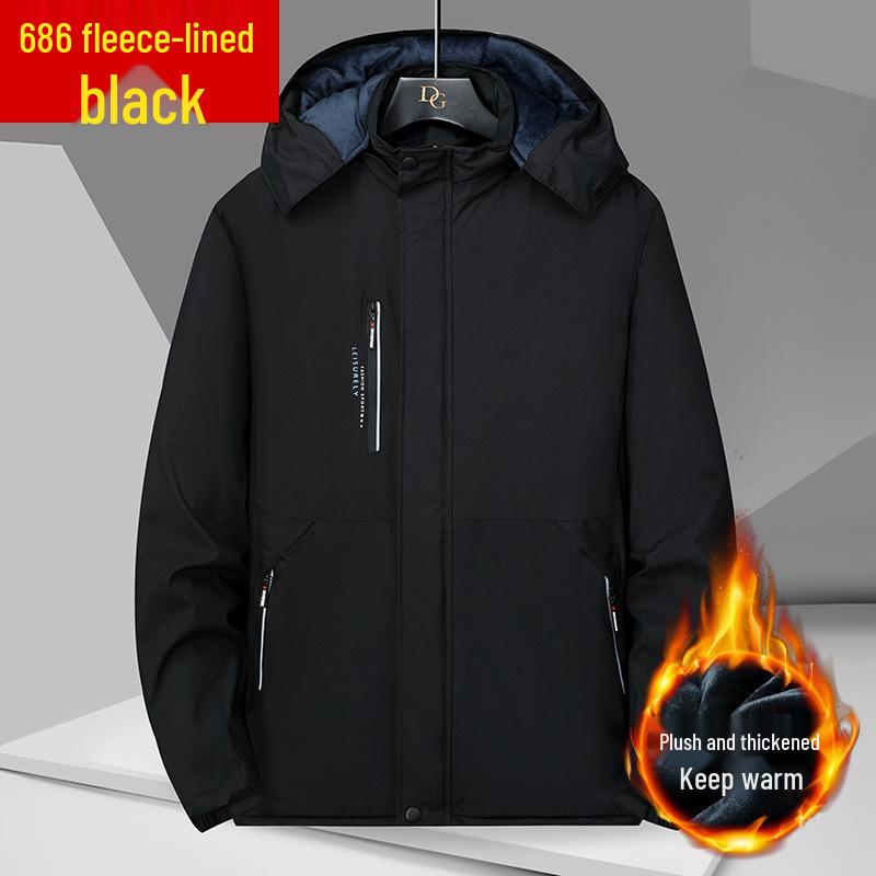 Мужская зимняя водонепроницаемая дышащая флисовая куртка для рыбалки