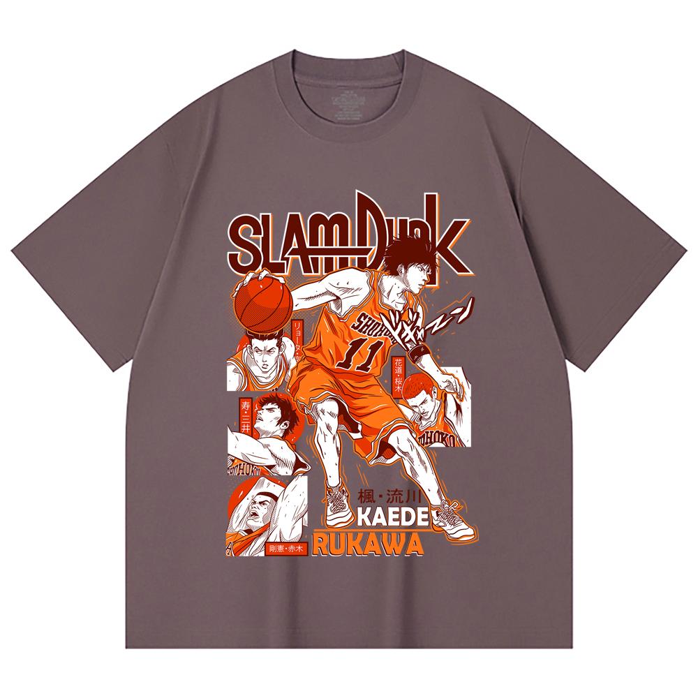 230 Gsm 100% Cotton Slam Dunk V3 Kaeda Print Unisex Heavy Cotton T Shirt