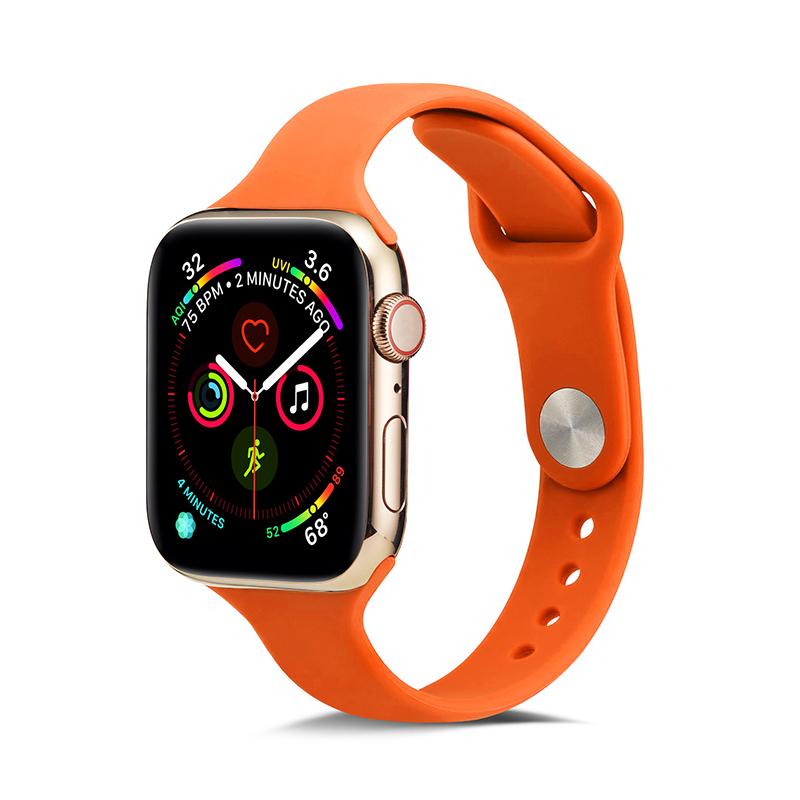 Мягкий тонкий силиконовый спортивный ремешок для Apple Watch 5 4 3 2 1 38 мм 42 мм, резиновый ремешок для часов для Iwatch series 5 4 40 мм 44 мм