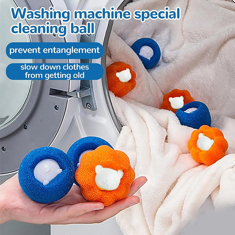 1/5Pcs Laundry Ball Kit Reusable Washing Machine Hair Remover Ball Cleaning Lint Fuzz Pet Hairs Clothes Household Product