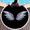 Summer Microfiber Round Beach Towel Circle Fairy Cupid Wings Print Shower Bath Towels Yoga Mat Blanket Toalla De Playa Redonda