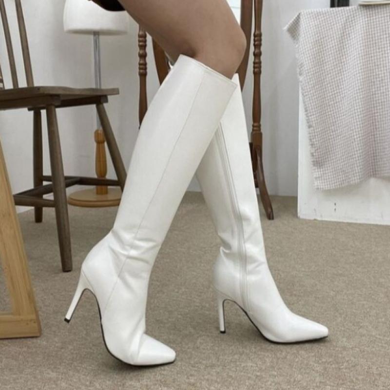 New Arrivals Open Run Women Slim Stretch Leather Long Boots