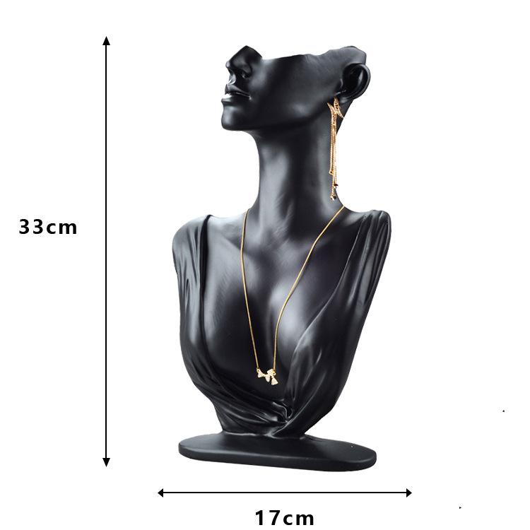 Resin Crafts Mannequin Necklace Rack Earrings Rack Jewellery Rack Jewellery Props Display Stand