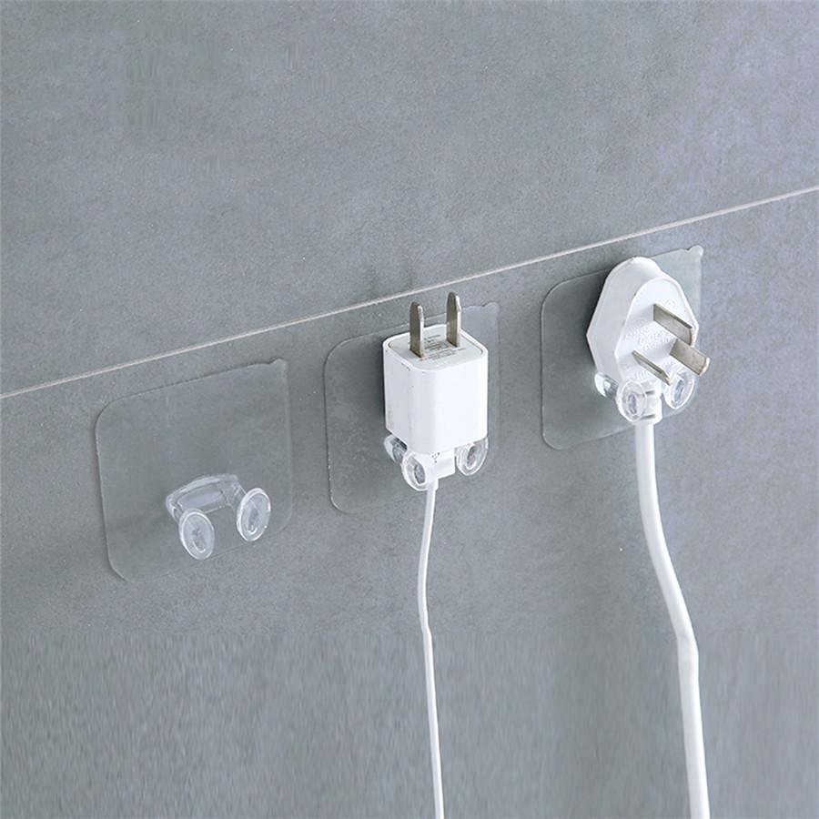Transparent Strong Self Adhesive Door Wall Hangers Towel Handbag Hook Plug Hook For Kitchen Bathroom