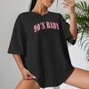 Хлопковые футболки с буквами '90s Baby Creativity' для женщин, смешные топы, уличная хип-хоп одежда, все размеры, женские с коротким рукавом