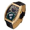 Frank Miura Watch FRANK MIURA Macau Gambling Watch Reprint Dice Casino Limited Edition Black Men's