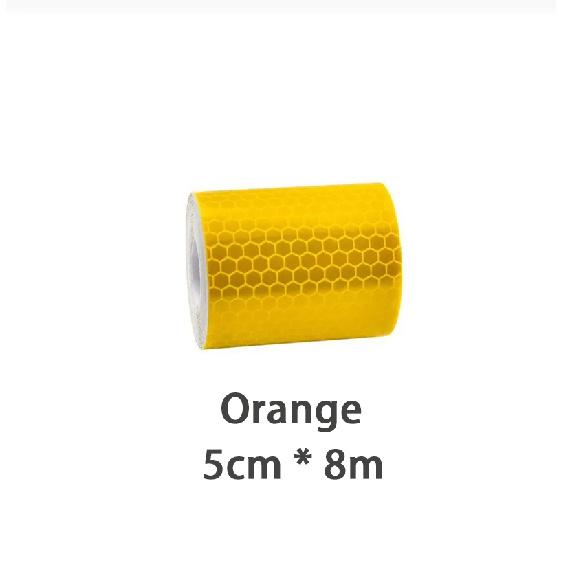 5cm 1/5/8/10/20m Reflective Tapes Reflectors Warning Tape Night Safety Sticker White Red Orange Green For Bicycle CarPinstriping Tape 3