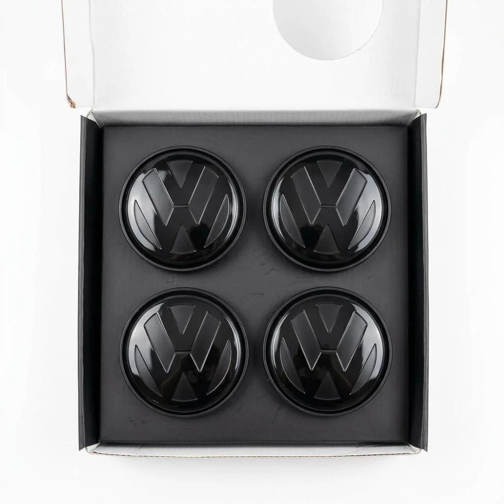 VW 4pcs Set VW Floating Car Wheel Center Caps 56mm/65mm Hubcap Covers for VW Jetta MK5 Golf Passat CC Styling 3B7601171 1J0601171 zs7