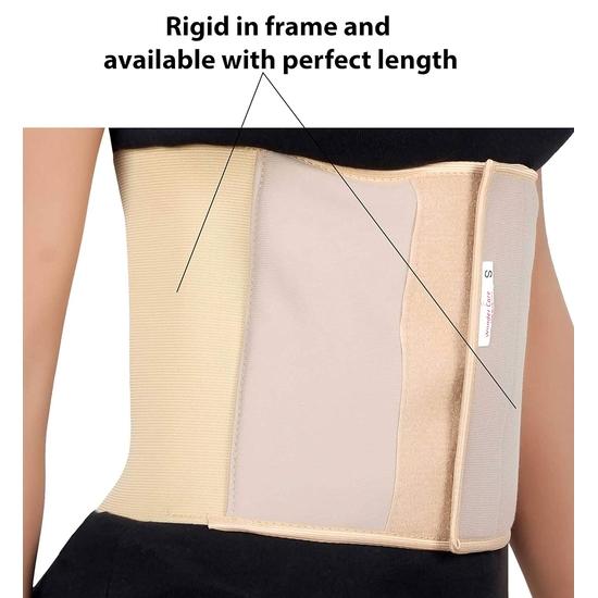Wonder Care Abdominal Belt Post Delivery Binder Post Operative Care Compression Tummy Trimmer Reducer Belt Adjustable with Hook and Loop Fastener (S)