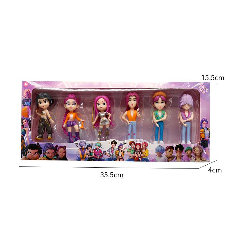New Hot Kpop Devil Hunter Rumi Zoe Mira Anime Polyvinyl Chloride Character Collection Childrens Gift Hot Anime Dolls 5D Eyes